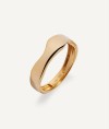 Gold smooth wavy ring