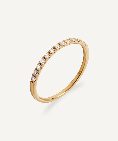 Diamond and gold ring