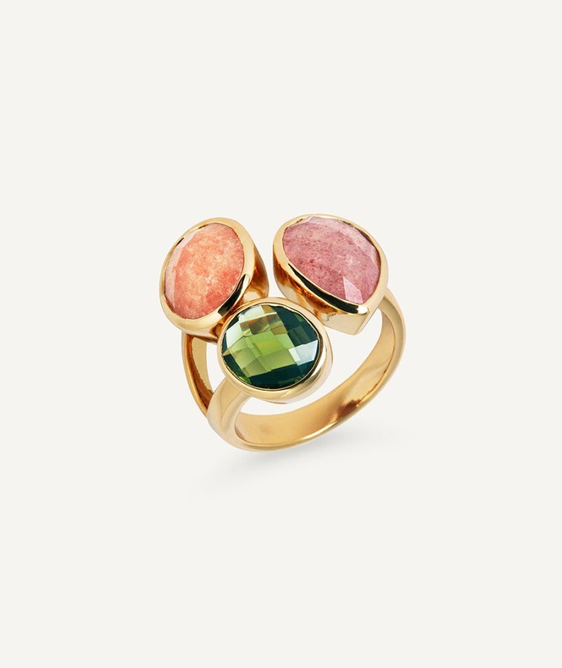 Ring Talaia with natural stones