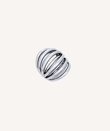 Ring Ava silver plated strips