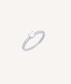 Ring Victoria 925 silver platinum plated cubic zirconias