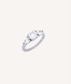 Ring Bella 925 silver platinum plated cubic zirconias