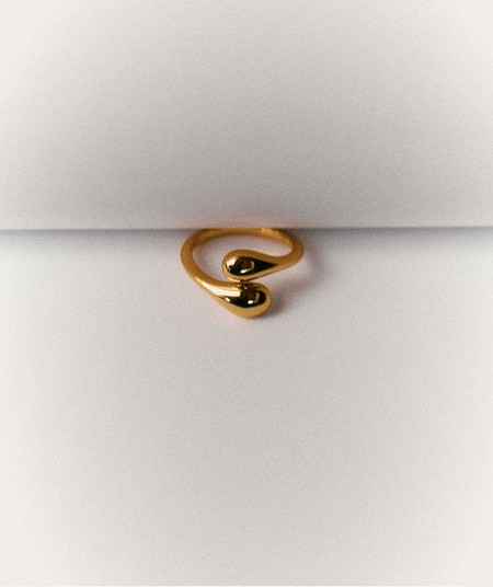 Ring Drop 18 Kt Gold Plated