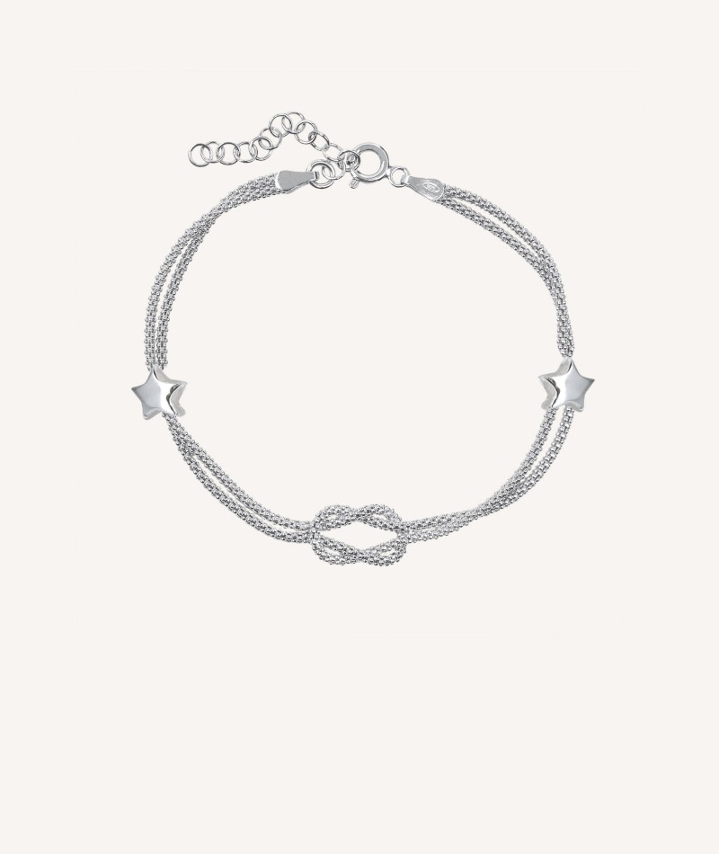 Pulsera nudo y estrellas