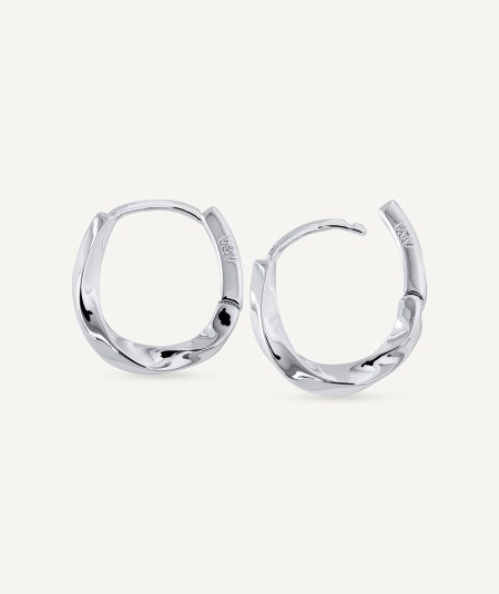 Earrings Wave Hoop