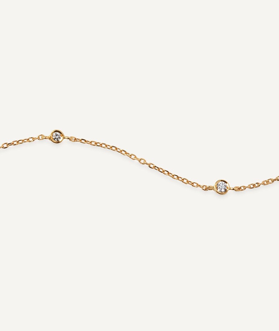 Diamond and gold choker necklace