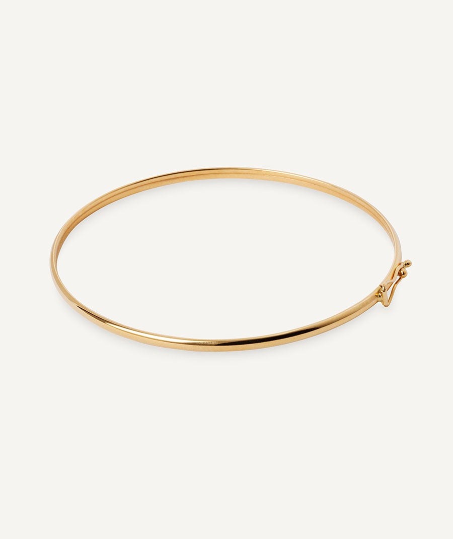 Gold half-round bracelet