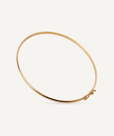 Gold half-round bracelet