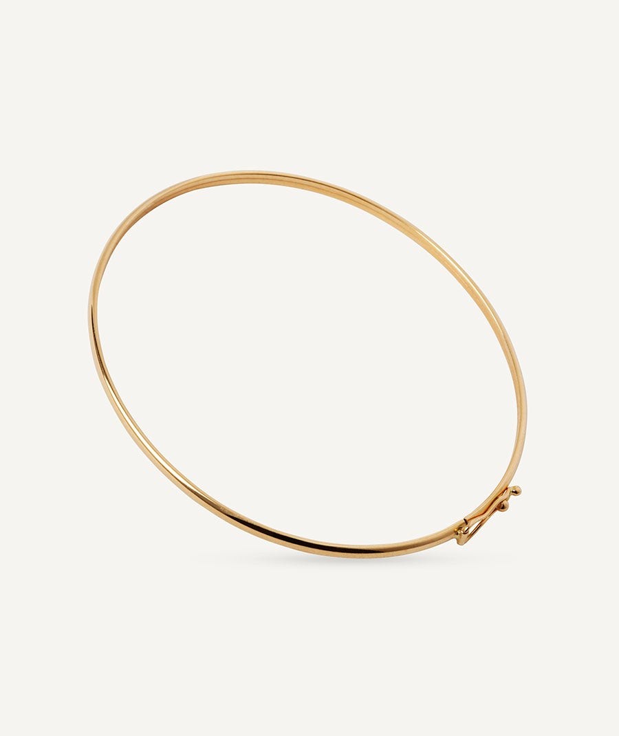 Gold half-round bracelet