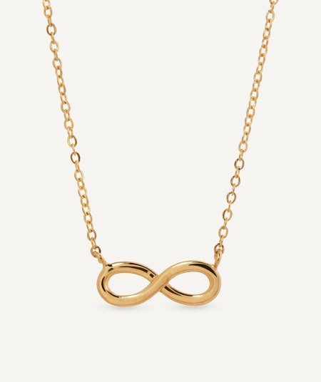 Gold infinity necklace