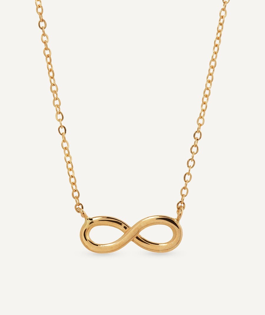 Gold infinity necklace