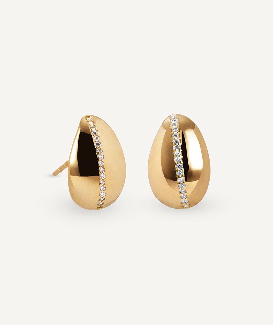 Diamond and gold drop earrings