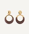 Earrings Chocolat con Carey