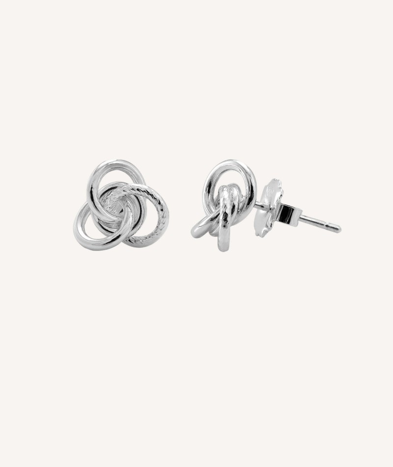 Silver Knot Earrings M