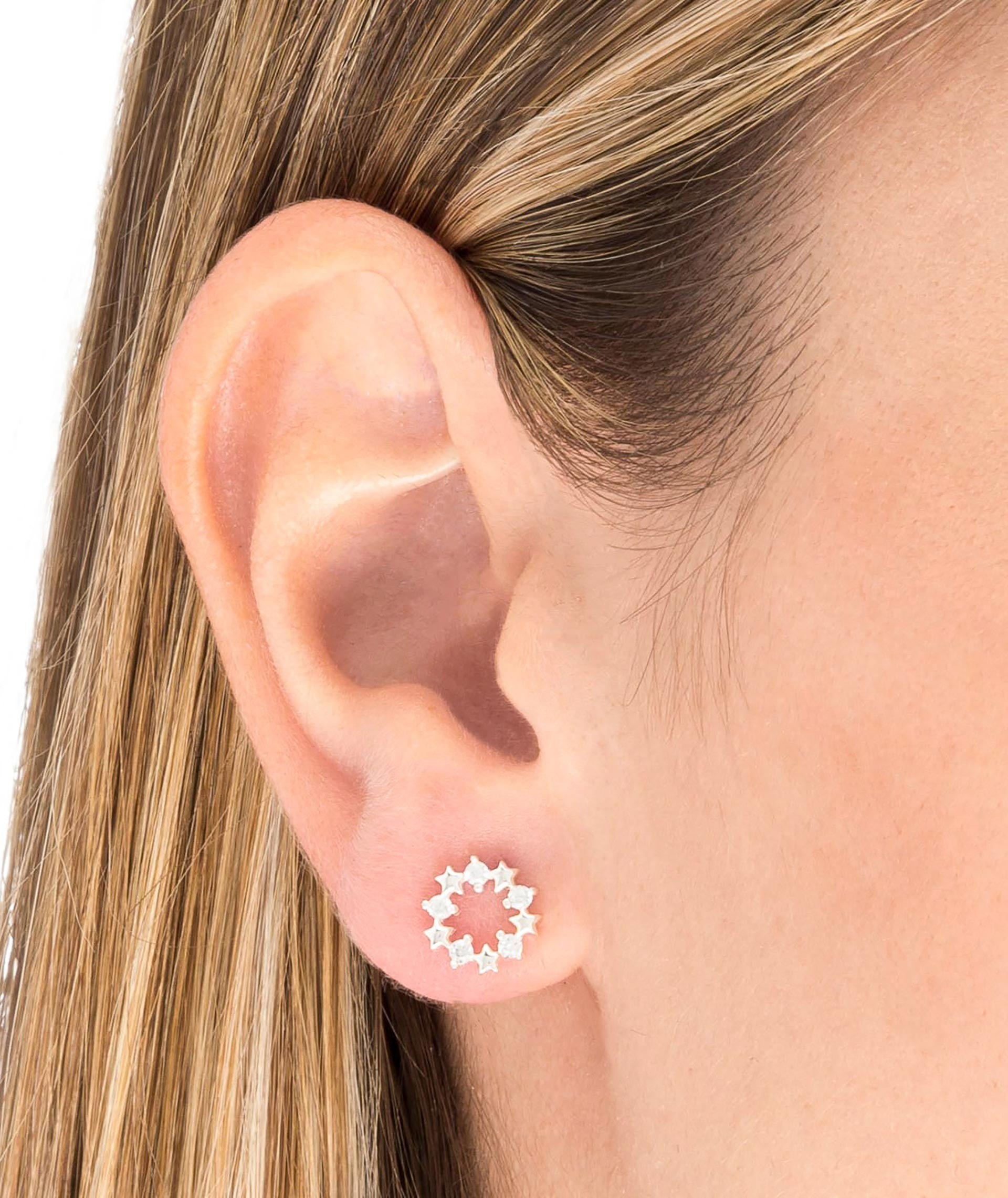 Earrings Circle Stars Zirconias