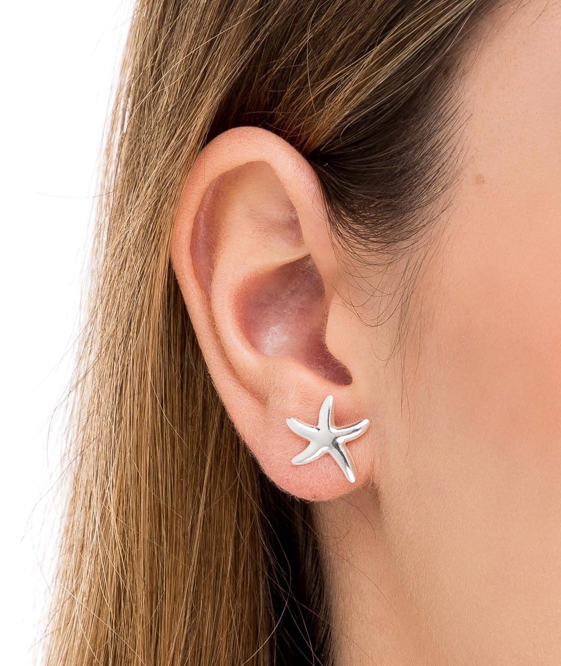 Starfish Silver Earrings