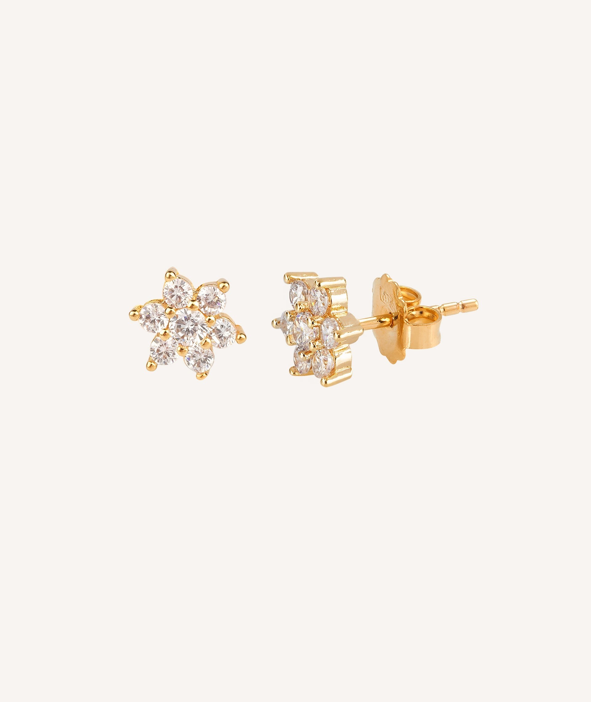 Earrings Flower Zirconia