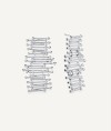 Earrings Redosa collection Esenciales Silver plated long strips