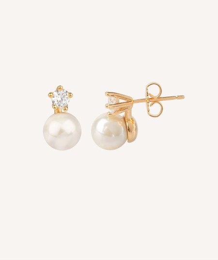 Earrings You and Me 8mm Pearl