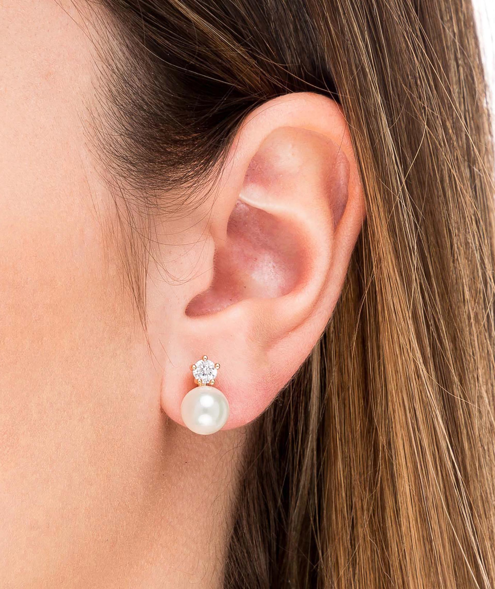 Earrings You and Me 8mm Pearl