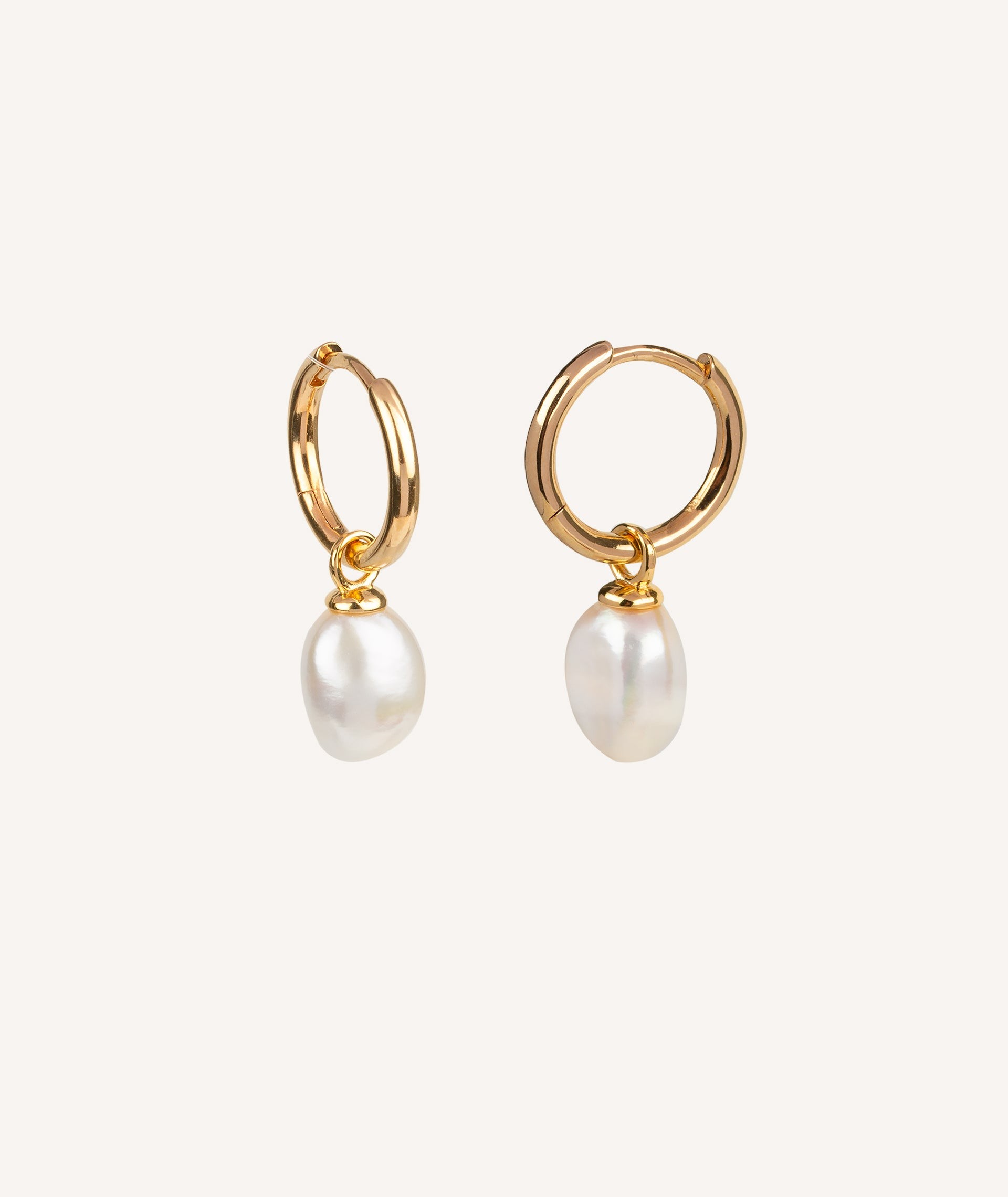 Earrings Celi Hoop Pearl Pendant