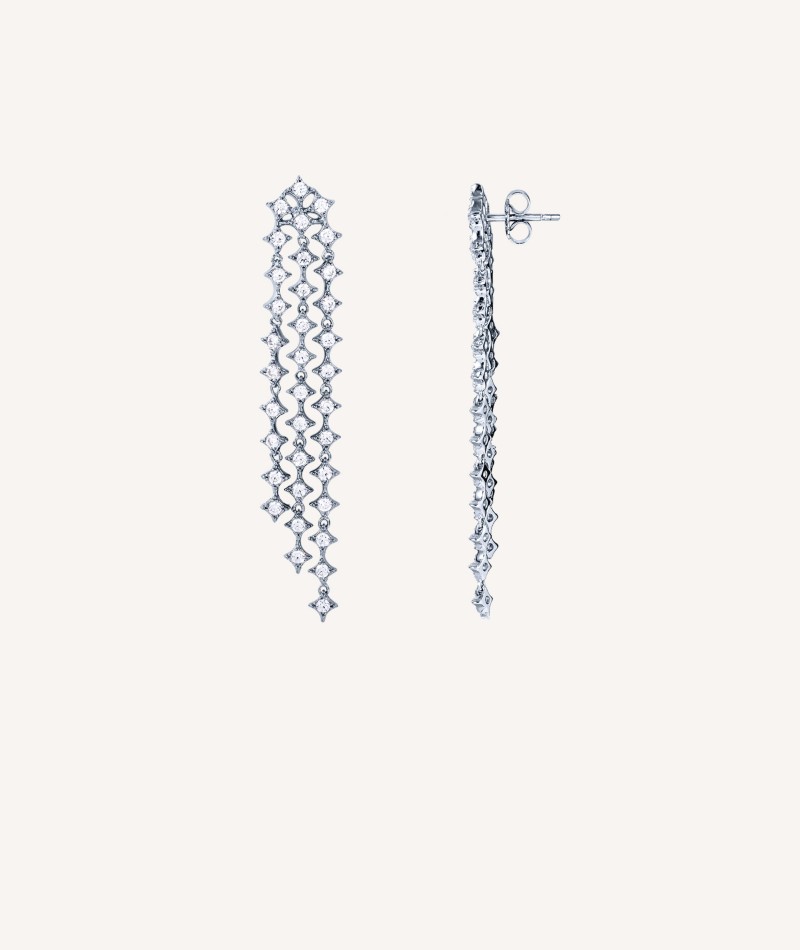 Earrings long Zirconia