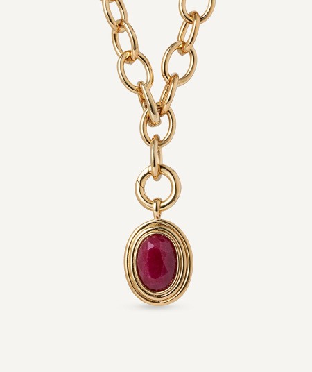 Pendant Juana with Burgundy Agate