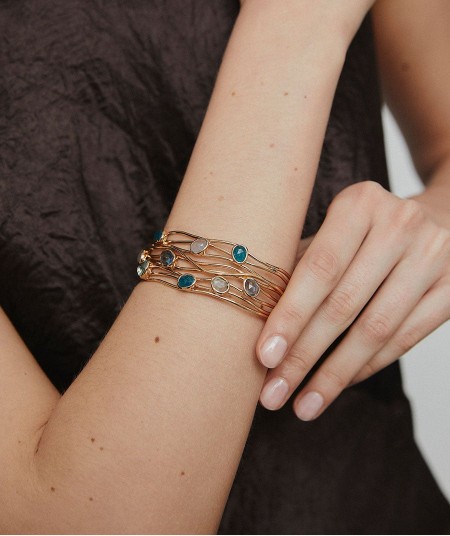 Pulsera Aqua con Piedras Naturales