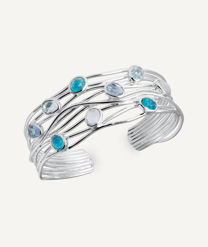 Aqua Bracelet with Natural Stones