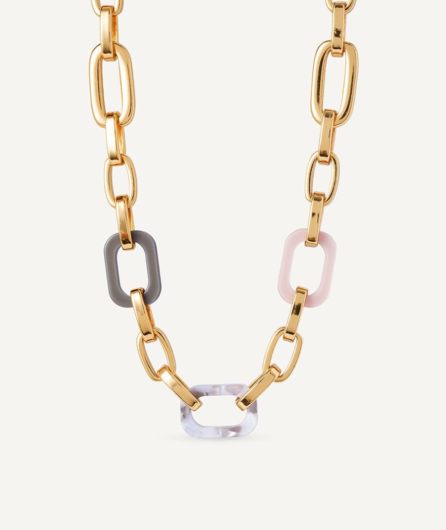 Necklace Petra multicolor with Carey