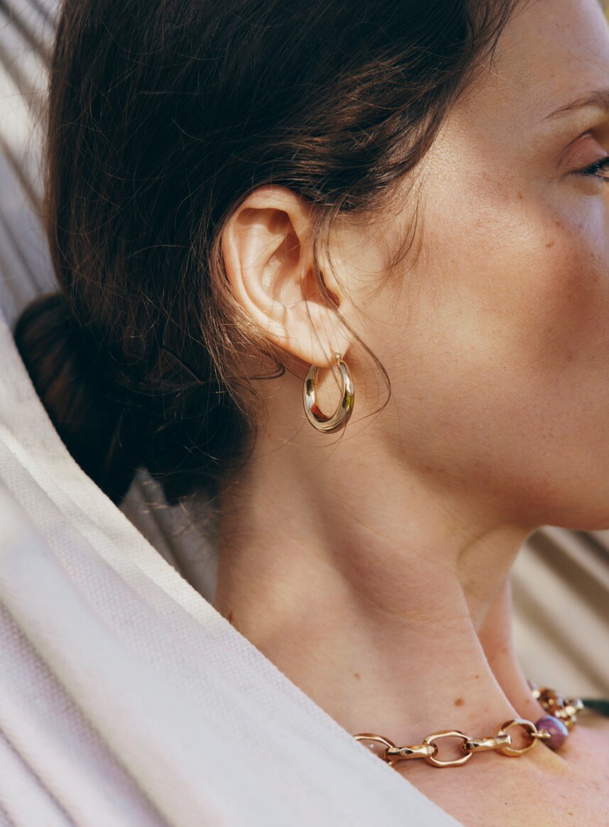 gold-plated earrings